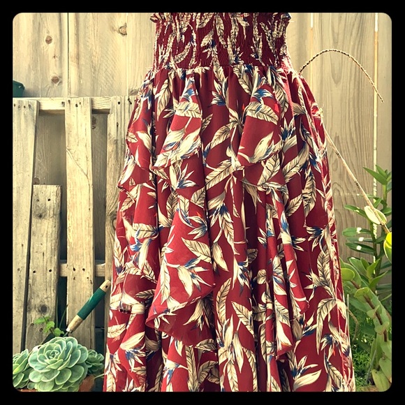 Anthropologie Dresses & Skirts - Anthropologie Gorgeous Burgundy Floral Maxi Skirt